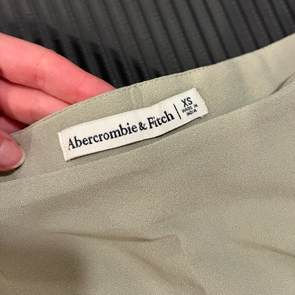 NWOT Abercrombie & Fitch Sage High Rise Midi Skirt with Slit - Picture 7 of 9